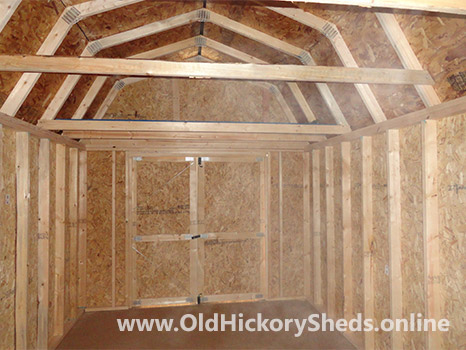 Hickory Sheds Lofted Barn Inside