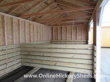 Hickory Sheds Animal Shelter Stalls Inside