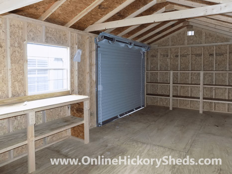 Hickory Sheds Utility Garage Workbench Addition