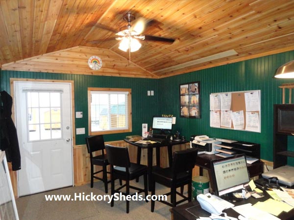 Hickory Sheds Lofted Tiny Room Office